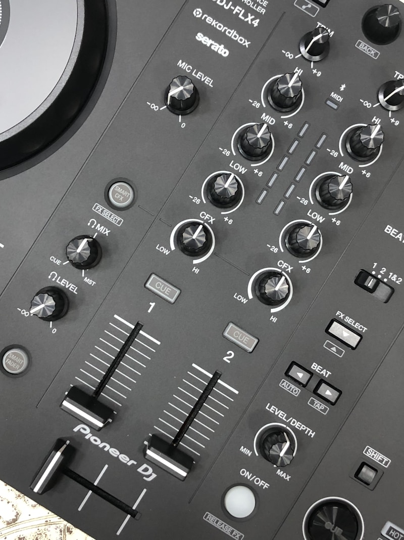 Pioneer DJ mixer knobs and faders